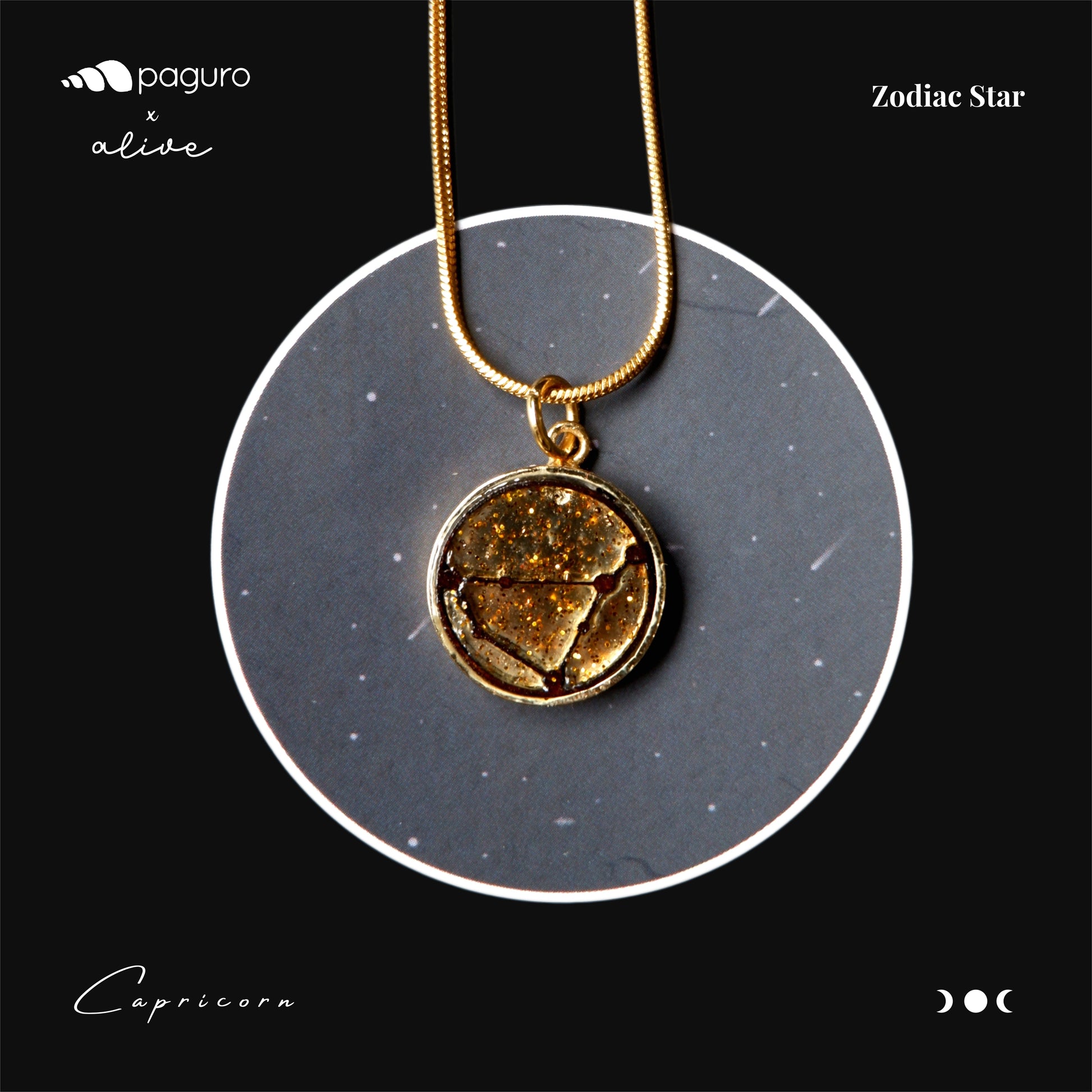 Capricorn Zodiac Sign Sustainable Necklace-2