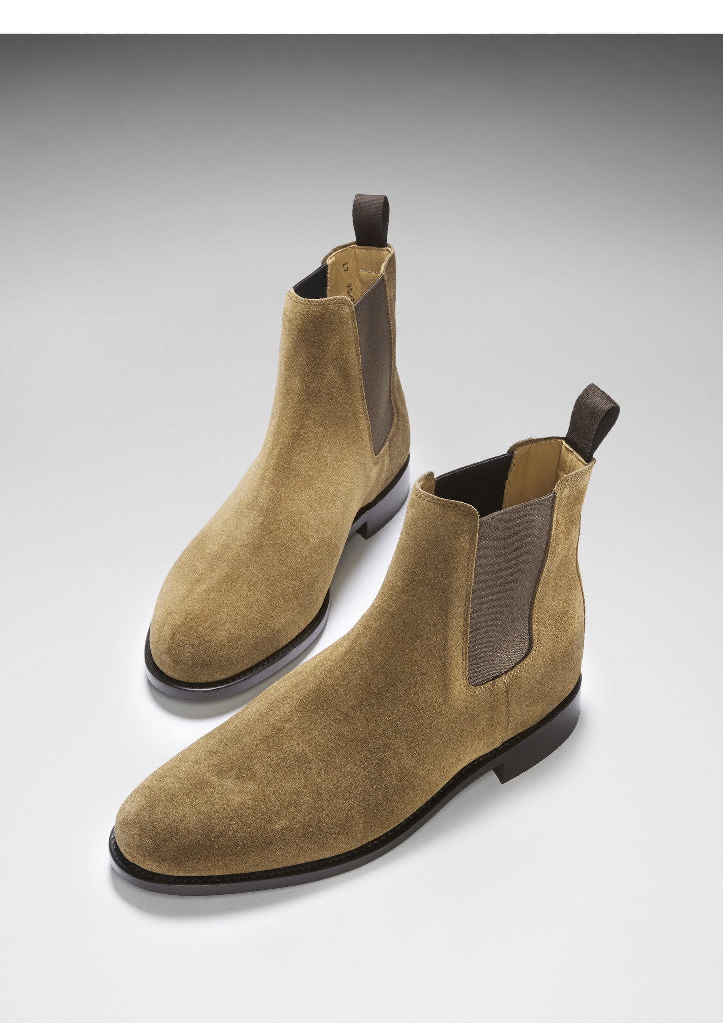 Tobacco Suede Chelsea Boots, Welted Leather Sole-2