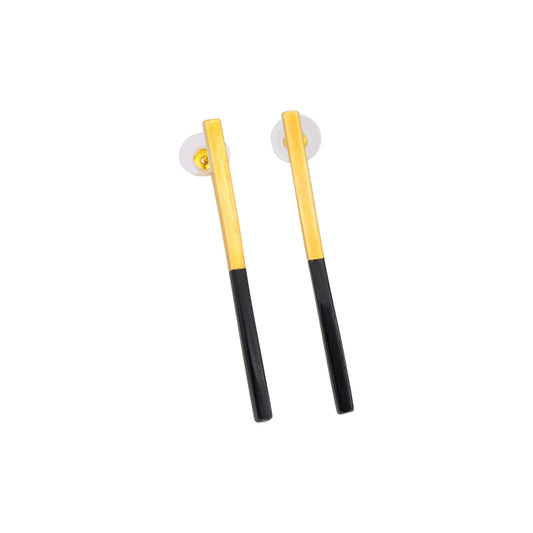Kushikamana Recycled Brass Matchstick Earrings (2 Colours)-1