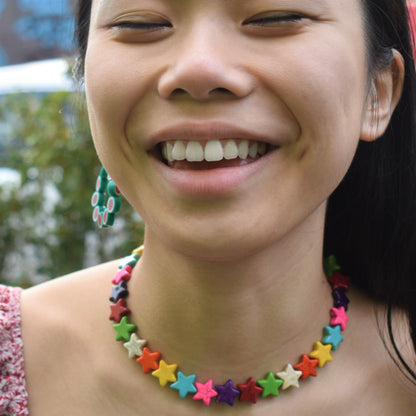 Multicoloured Star Beaded Choker Necklace | by Ifemi Jewels-3