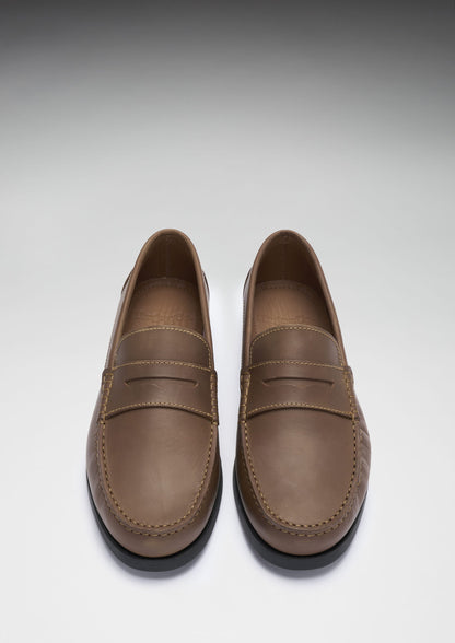 Boat Loafers, light brown leather-4