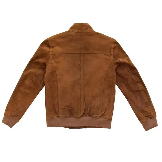 Men's A-1 Suede Leather Flight Bomber Jacket-1