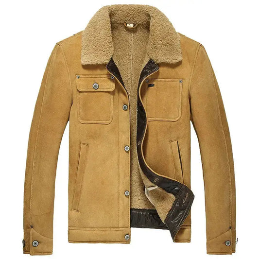 Men's Classics Sheepskin Shearling Aviator Jacket-0