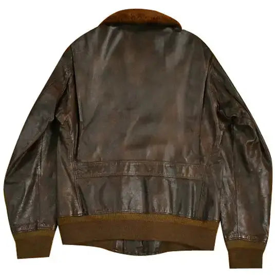 Men’s Leather G-1 Style Vintage Bomber Jacket-1