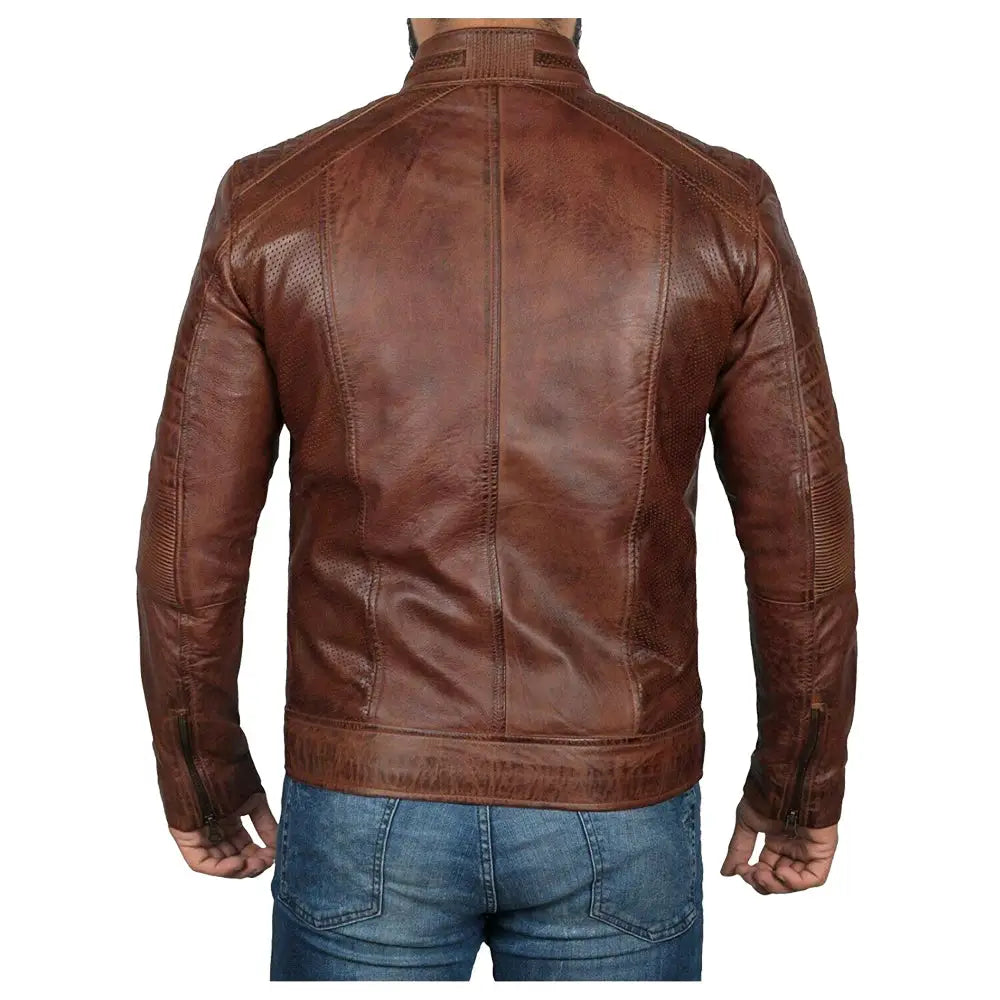 Men's Oxblood Bomber Leather Jacket – Multiple Color Options-2