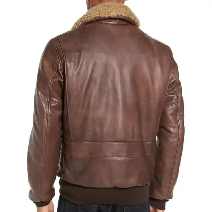 Waxed Cowhide Bomber Jacket-1